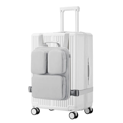 Carry-On Luggage Strap – Suitcase Backpack Attachment with Storage Pockets