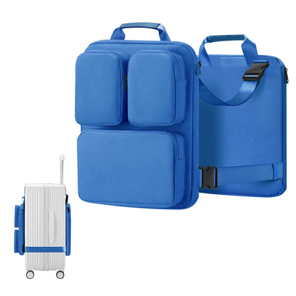 Carry-On Luggage Strap – Suitcase Backpack Attachment with Storage Pockets