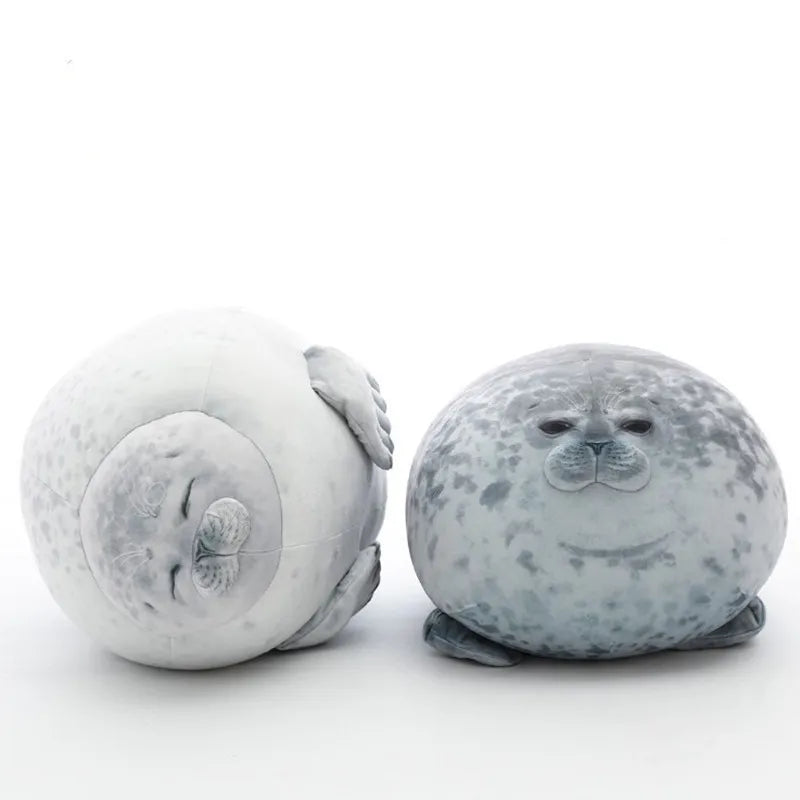 Chubby Seal Plush Throw Pillow