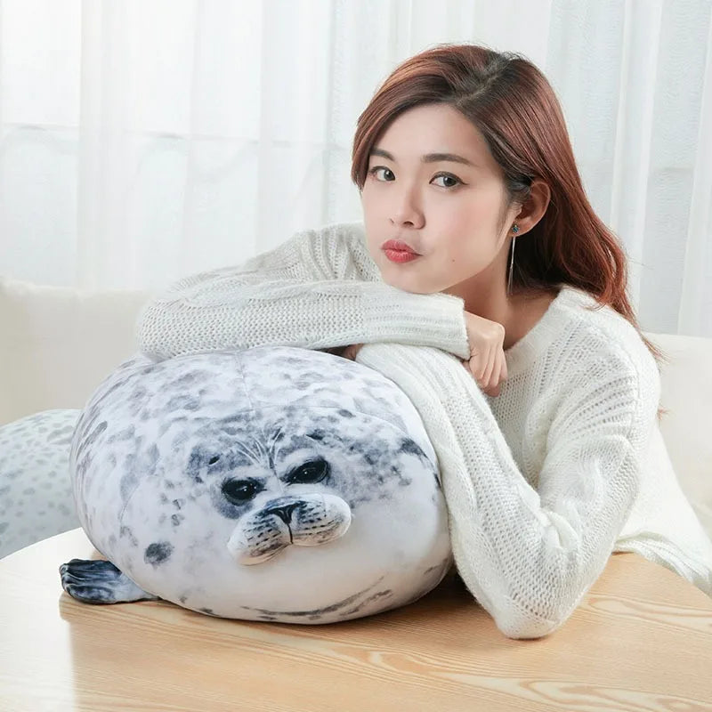 Chubby Seal Plush Throw Pillow