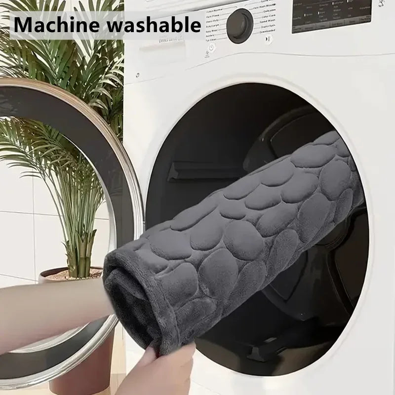 Cobblestone 3D Non-Slip Bath Mat – Absorbent & Machine Washable