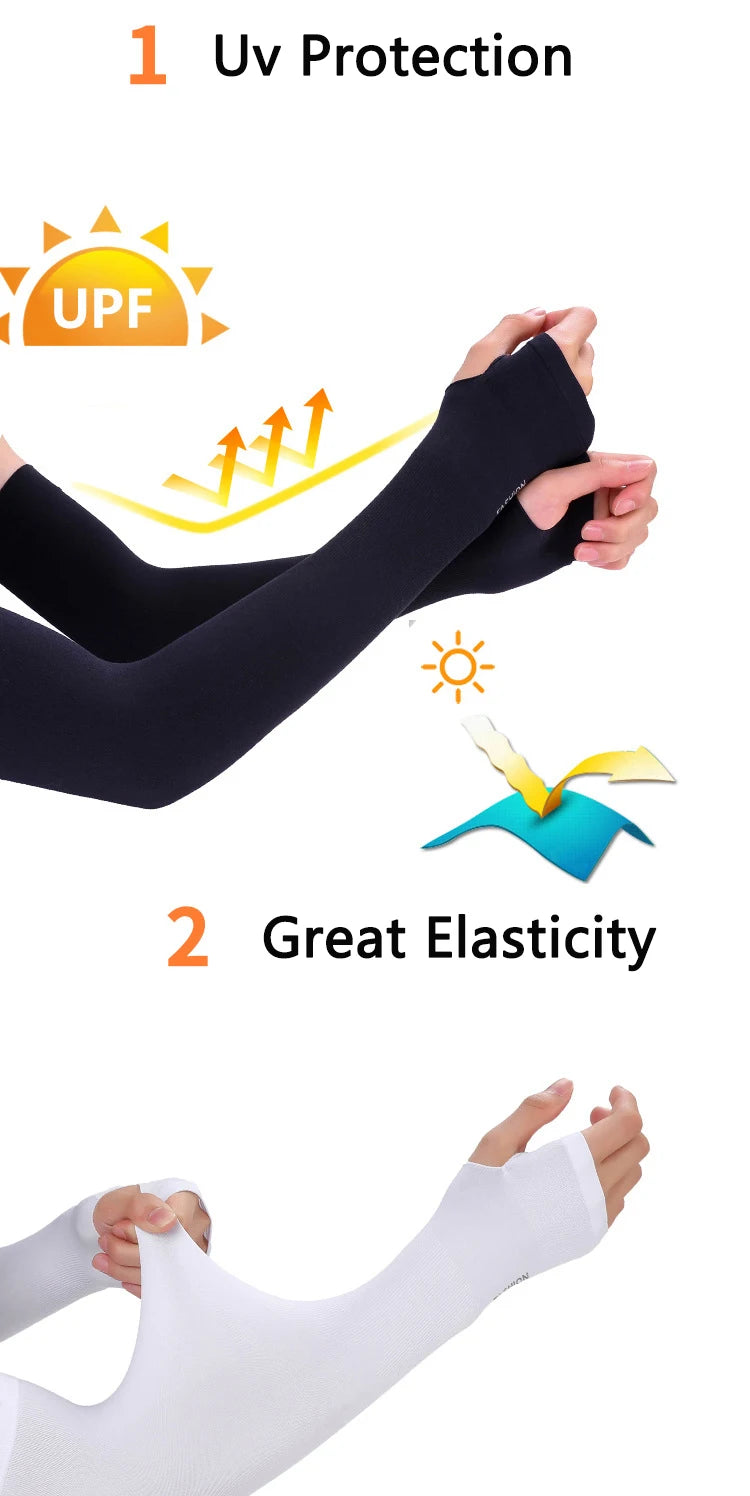 UV Protection Arm Sleeves – Cooling Sun Cover for Cycling & Driving