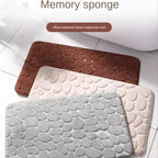 Cobblestone 3D Non-Slip Bath Mat – Absorbent & Machine Washable