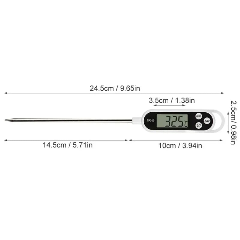 Digital Food Thermometer – Instant-Read Meat & Oil Probe