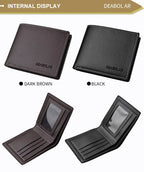 Men's Slim PU Leather Bifold Wallet