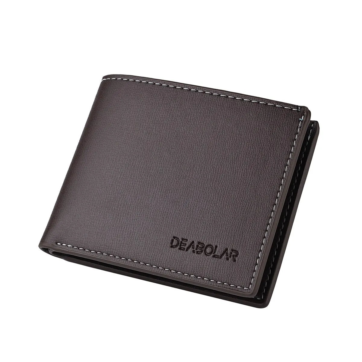 Men's Slim PU Leather Bifold Wallet