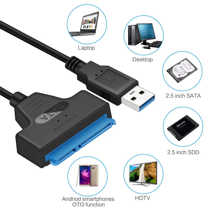 SATA to USB 3.0 Adapter Cable – 2.5" HDD/SSD Cable