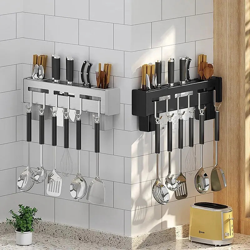 Wall-Mounted Stainless Steel Knife Holder