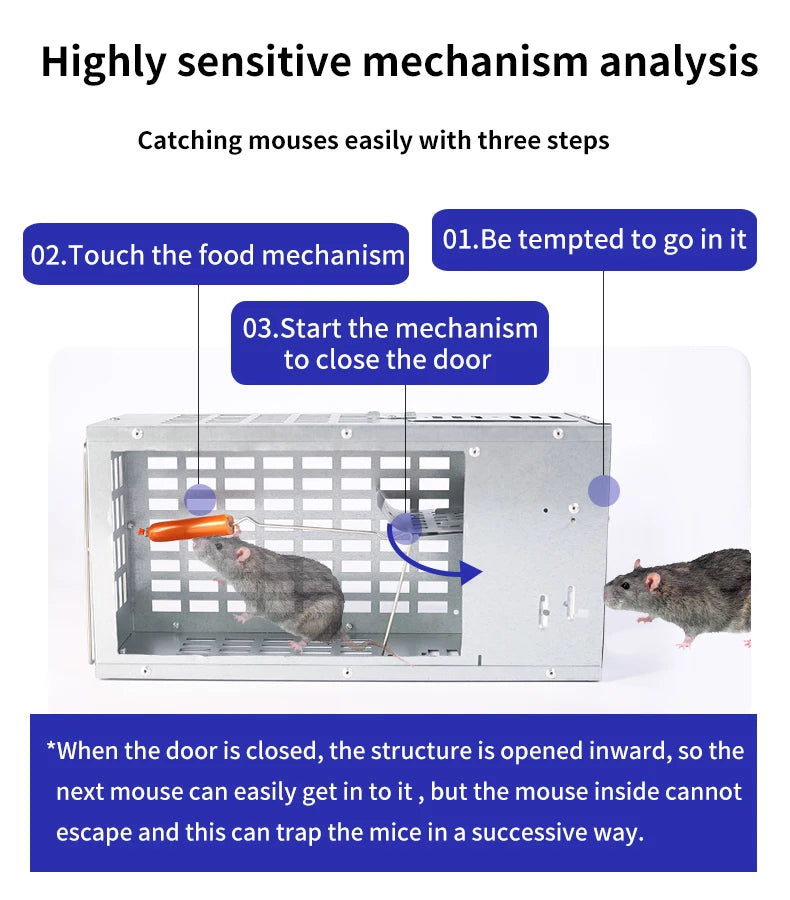 Multi-Catch Rodent Trap Cage
