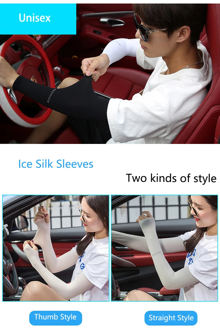 UV Protection Arm Sleeves – Cooling Sun Cover for Cycling & Driving