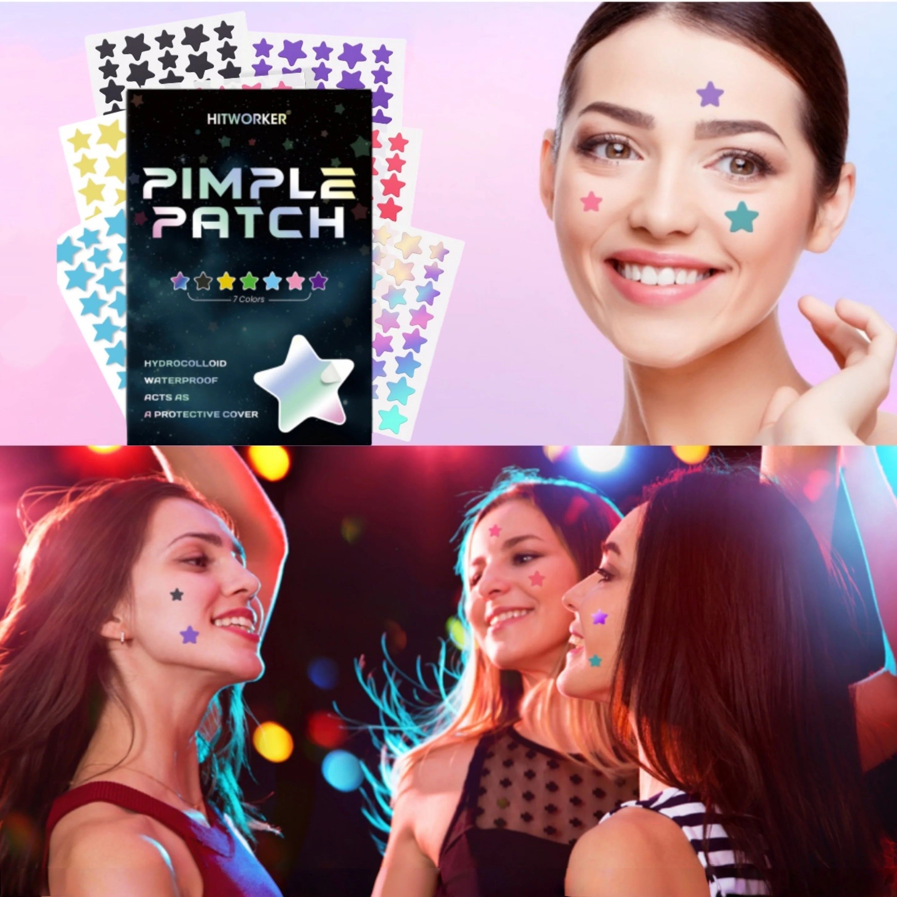Star-Shape Acne Patches – Gentle Blemish Concealer Dots