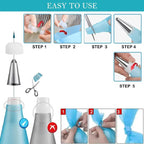 Silicone Piping Bag & Tip Set – Reusable Cake Decorating Kit