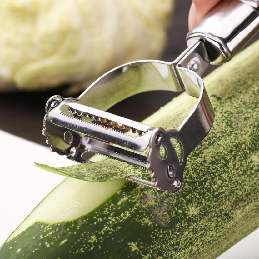 Stainless Steel Julienne Peeler – Vegetable & Fruit Grater