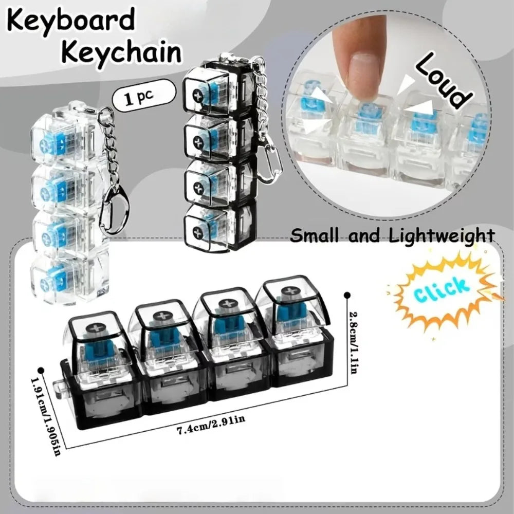 Light-Up Clicky Keychain – Stress Relief Button Toy