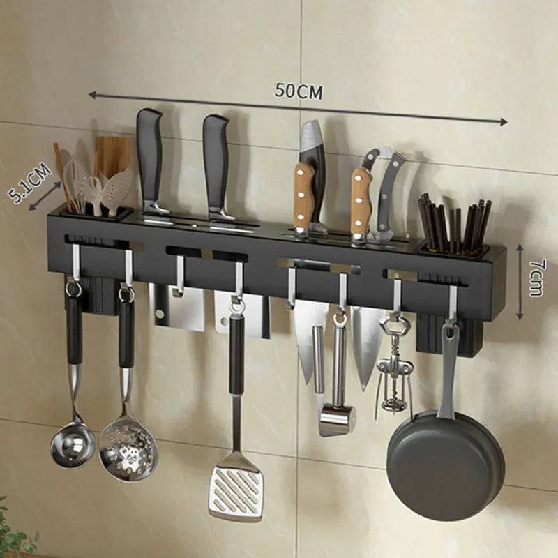 Wall-Mounted Stainless Steel Knife Holder