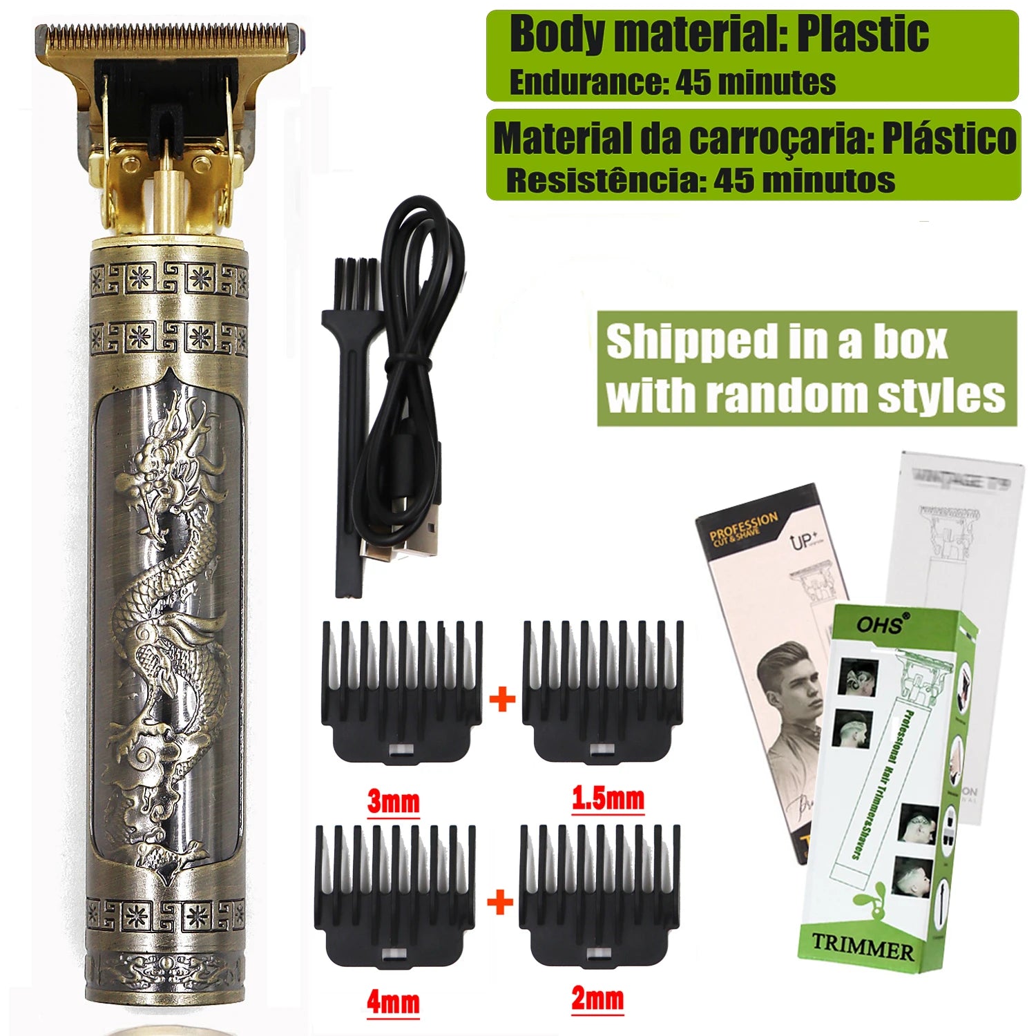 T9 Rechargeable Hair Clipper – 0mm Precision Trimmer