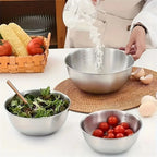 Stainless Steel Mixing Bowl Set with Measurement Scale