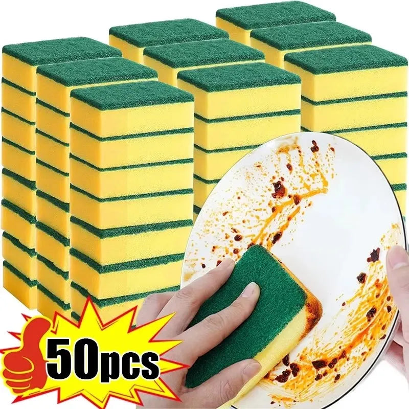 Double-Sided Magic Cleaning Sponge Set – Kitchen Scrub Pads