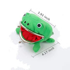Plush Frog Coin Pouch – Ninja Theme Zip Wallet