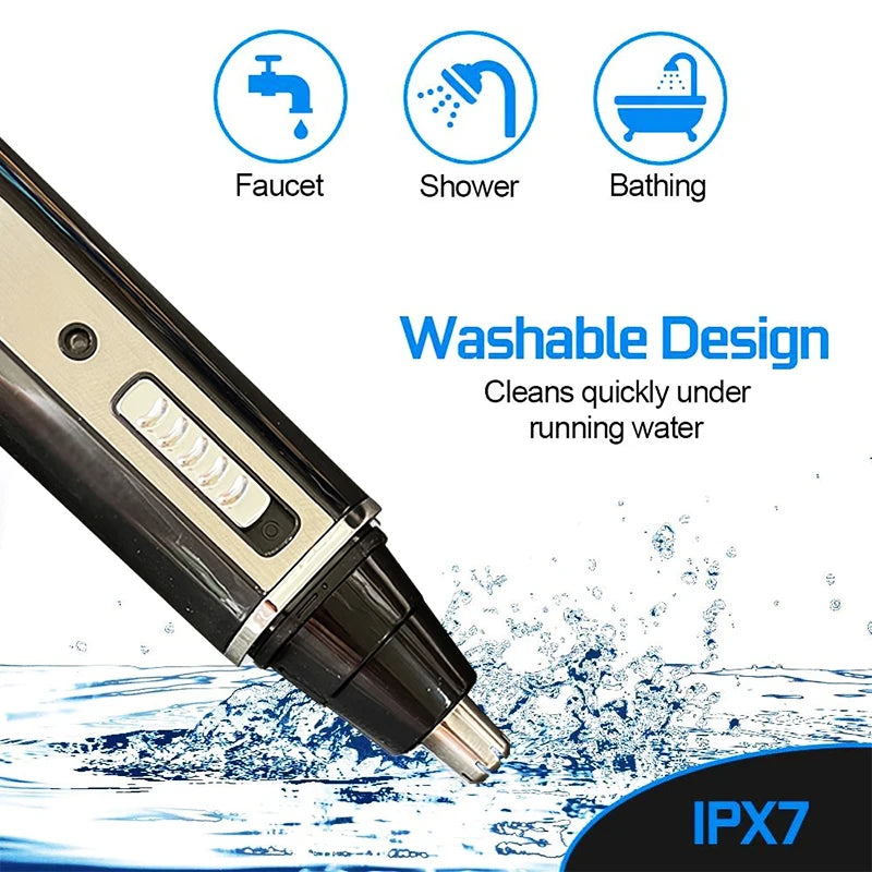 4-in-1 Rechargeable Nose & Ear Hair Trimmer for Men
