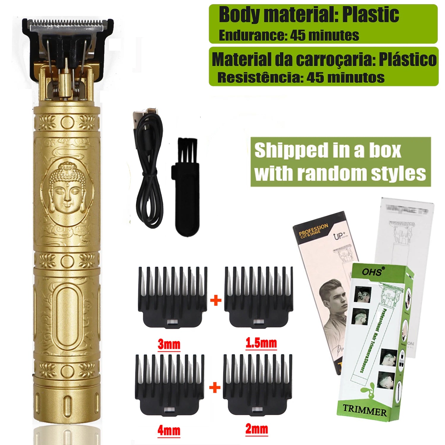 T9 Rechargeable Hair Clipper – 0mm Precision Trimmer