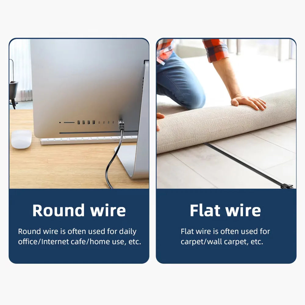 Cat6 Gigabit Ethernet Cable – Shielded RJ45 Network Cord