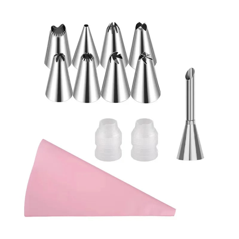 Silicone Piping Bag & Tip Set – Reusable Cake Decorating Kit