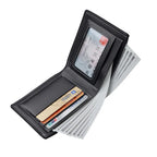 Men's Slim PU Leather Bifold Wallet