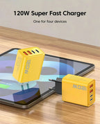 4-Port USB-C Fast Charger – PD Wall Adapter