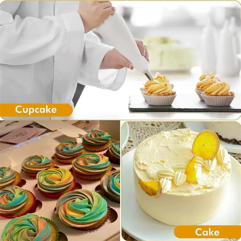 Silicone Piping Bag & Tip Set – Reusable Cake Decorating Kit