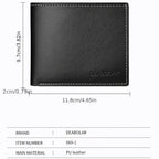 Men's Slim PU Leather Bifold Wallet