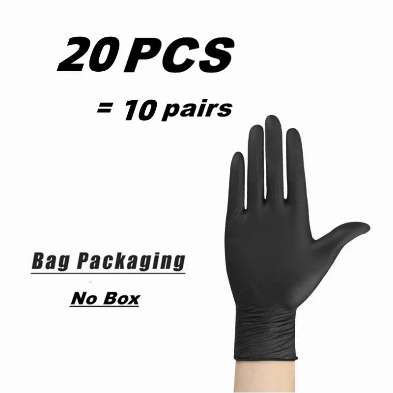 Black Nitrile Disposable Gloves – Latex-Free, Textured Grip