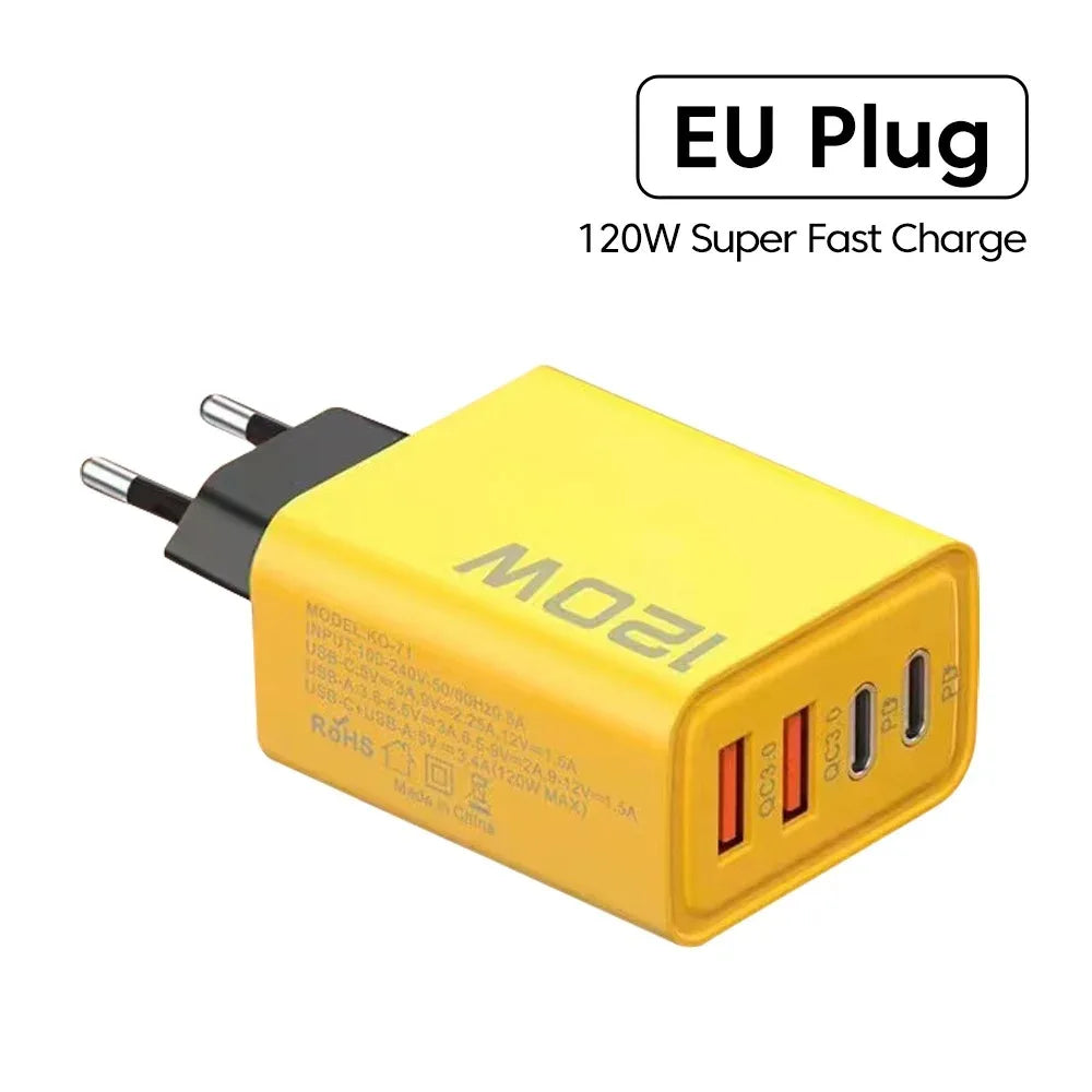 4-Port USB-C Fast Charger – PD Wall Adapter