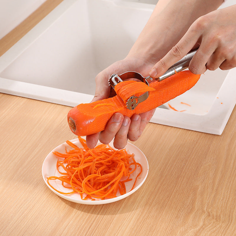 Stainless Steel Julienne Peeler – Vegetable & Fruit Grater