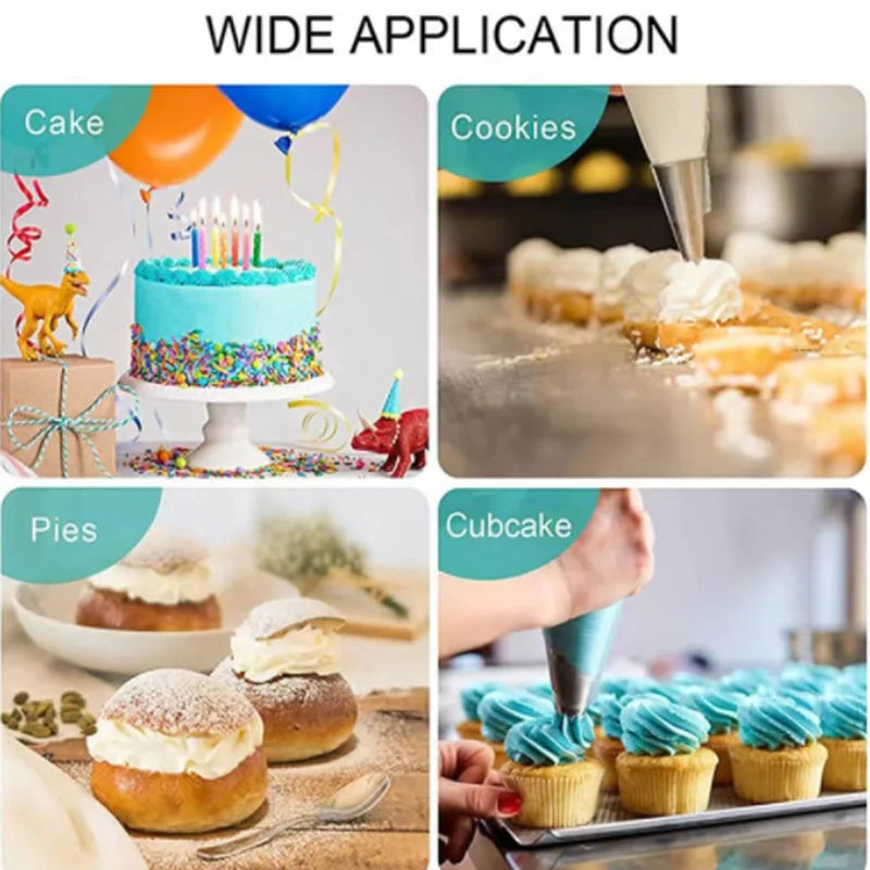 Silicone Piping Bag & Tip Set – Reusable Cake Decorating Kit