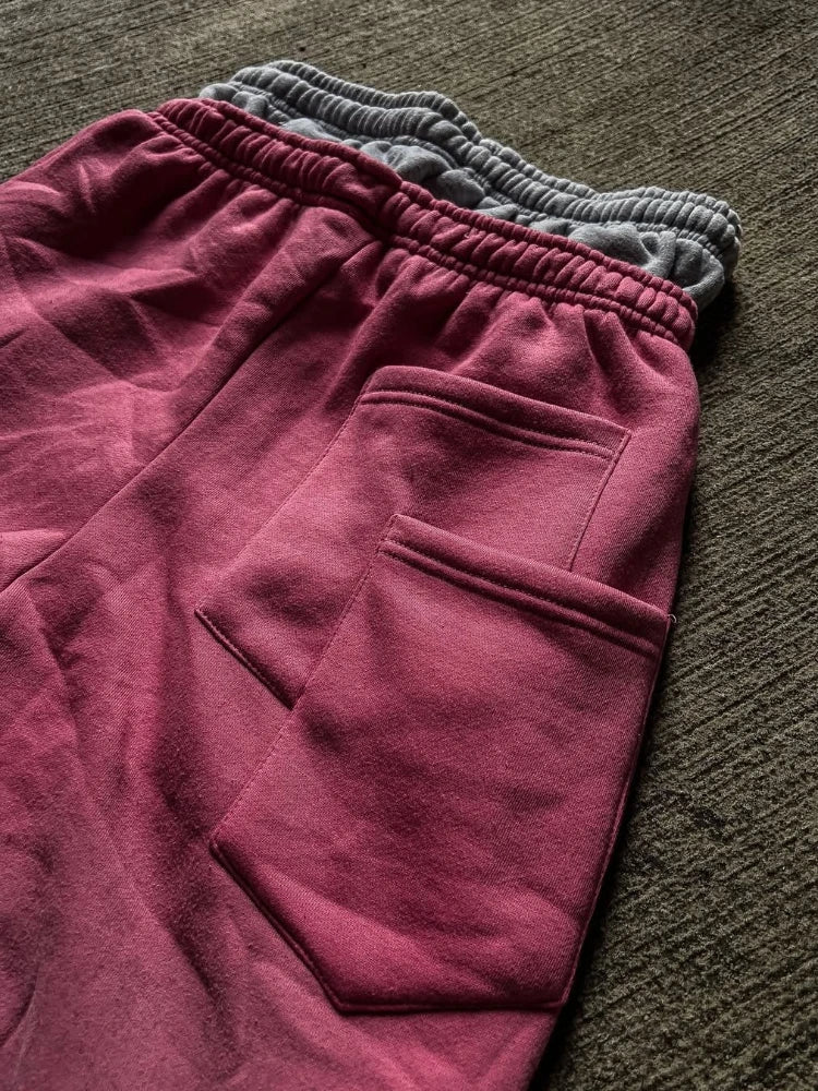 Embroidered Straight-Leg Casual Pants