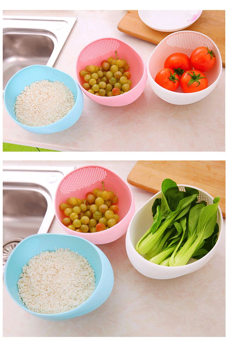 Multi-Purpose Rice & Vegetable Drainage Basket