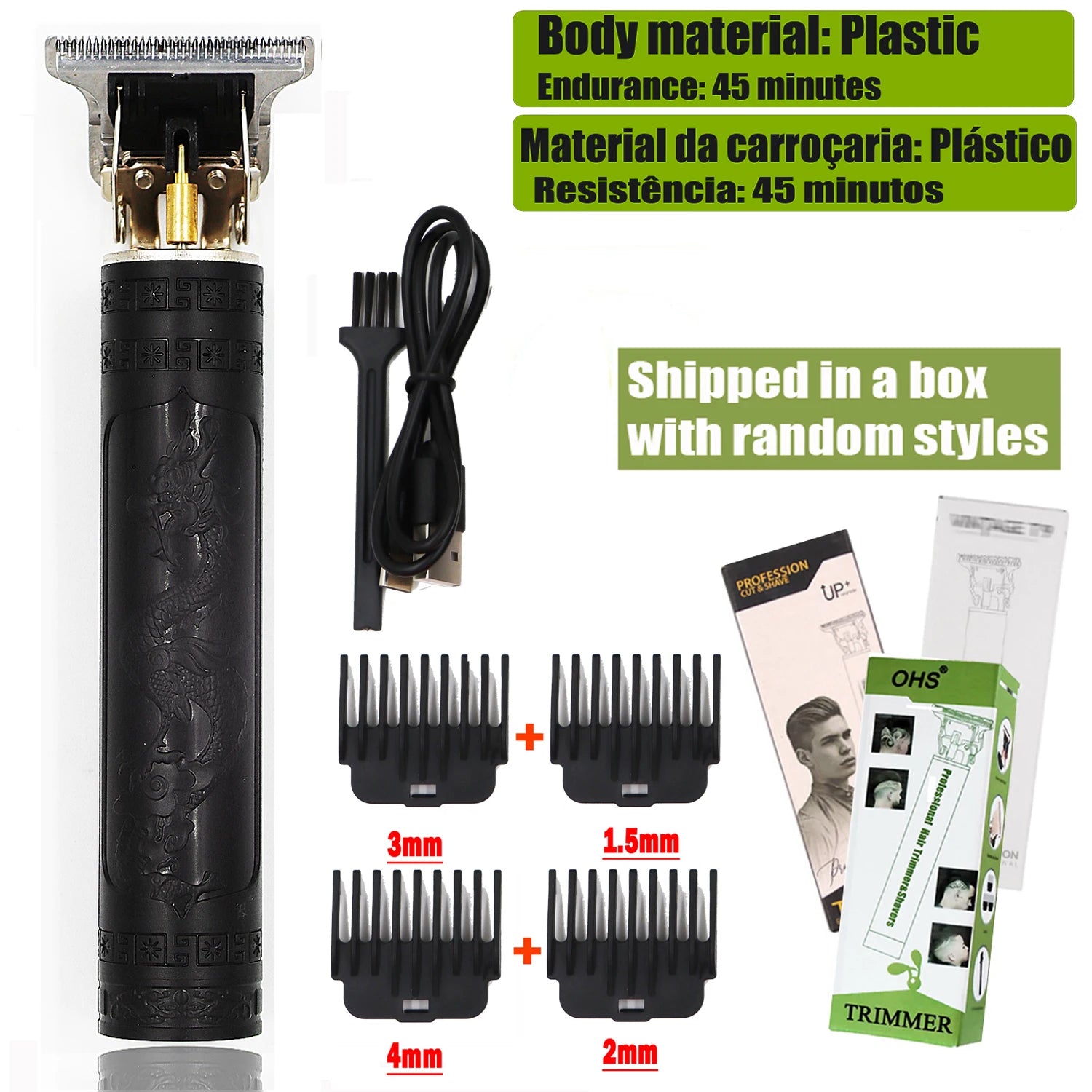 T9 Rechargeable Hair Clipper – 0mm Precision Trimmer