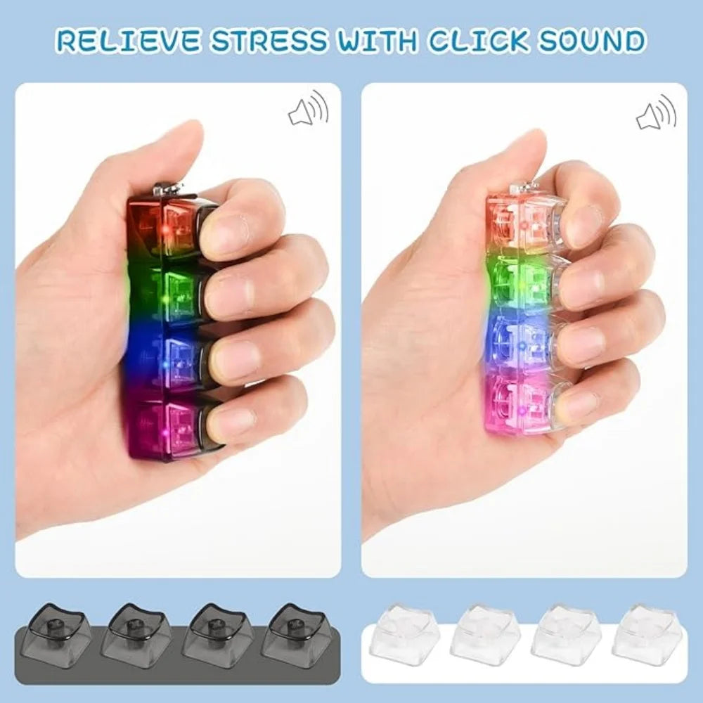 Light-Up Clicky Keychain – Stress Relief Button Toy