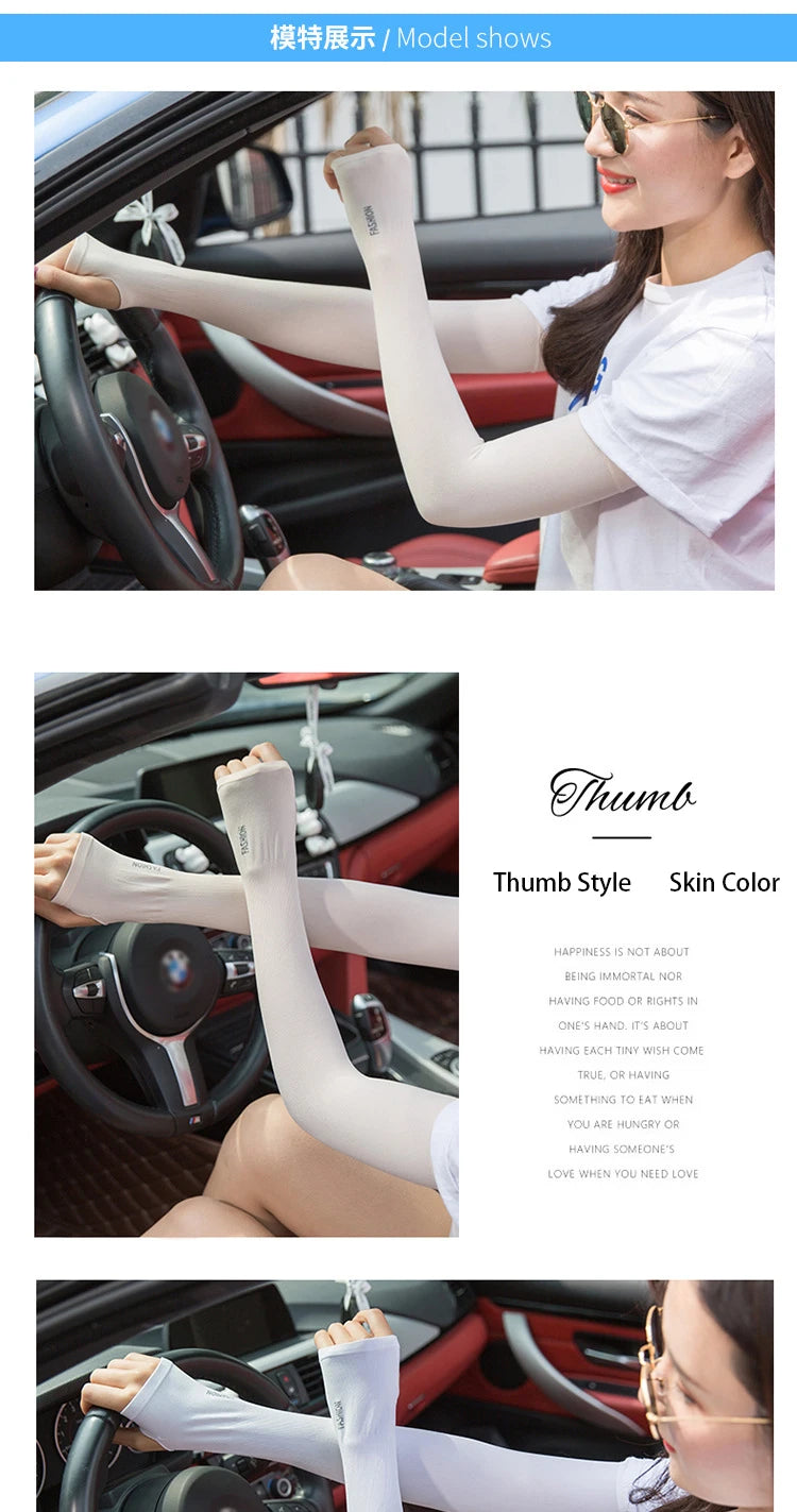 UV Protection Arm Sleeves – Cooling Sun Cover for Cycling & Driving