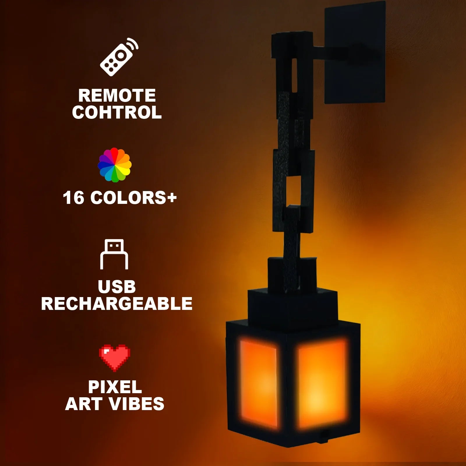 RGB Pixel Night Light Lantern