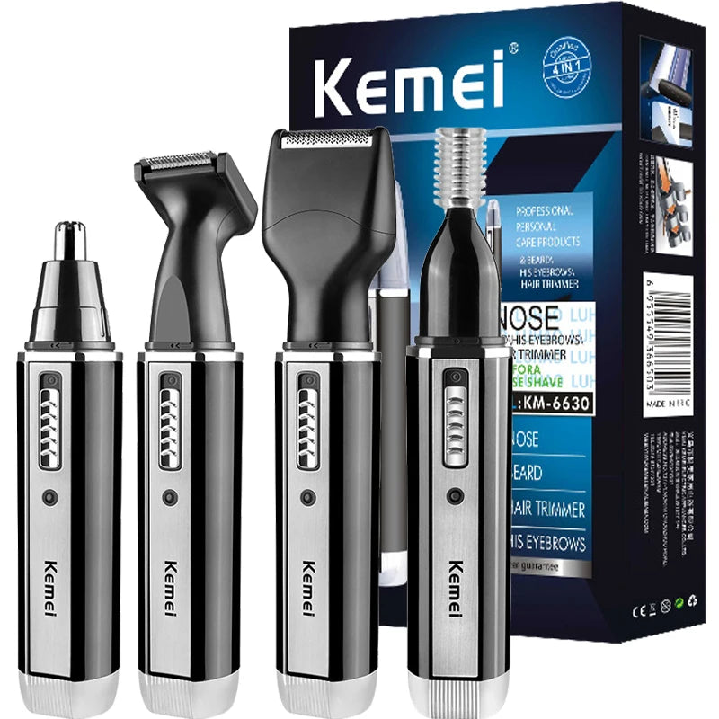 4-in-1 Rechargeable Nose & Ear Hair Trimmer for Men