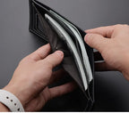 Men's Slim PU Leather Bifold Wallet