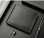 Men's Slim PU Leather Bifold Wallet