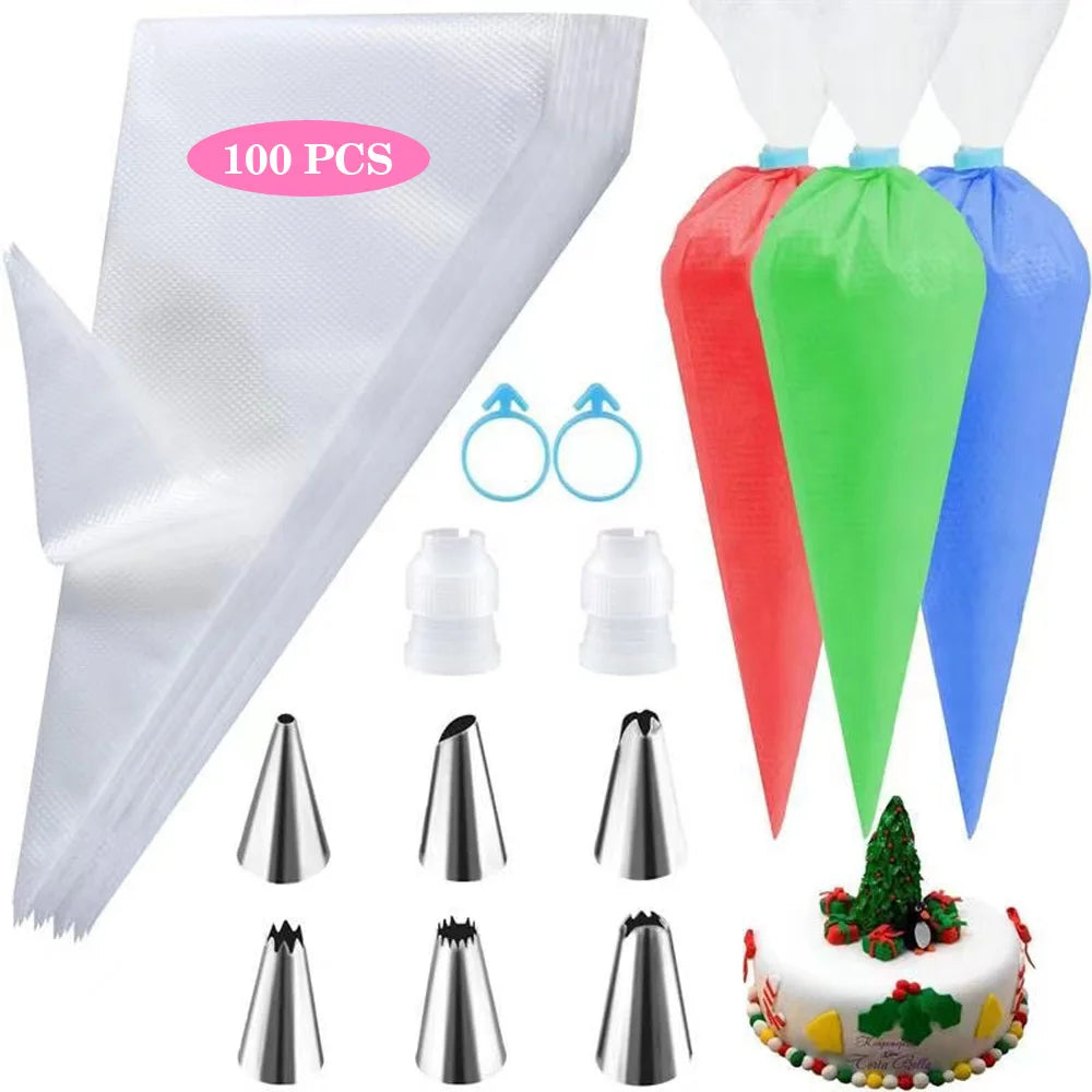 Silicone Piping Bag & Tip Set – Reusable Cake Decorating Kit