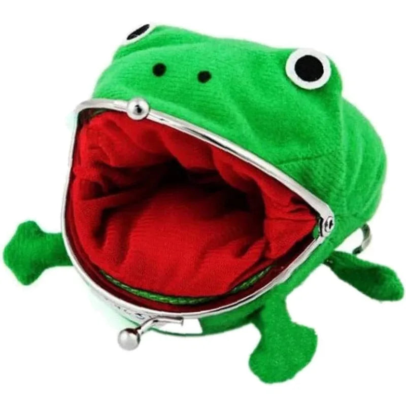 Plush Frog Coin Pouch – Ninja Theme Zip Wallet