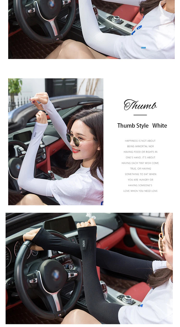 UV Protection Arm Sleeves – Cooling Sun Cover for Cycling & Driving