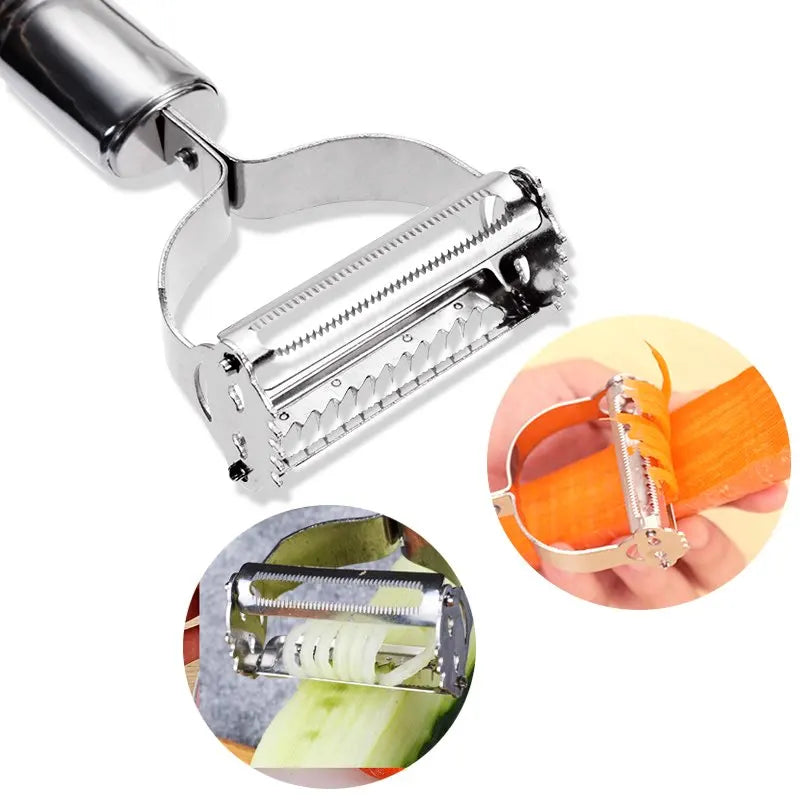 Stainless Steel Julienne Peeler – Vegetable & Fruit Grater