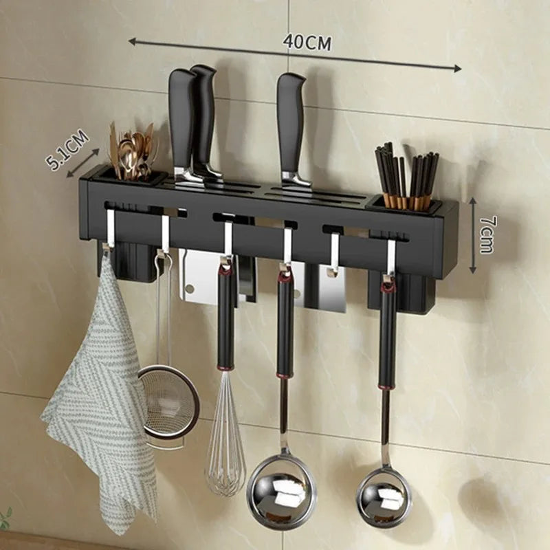 Wall-Mounted Stainless Steel Knife Holder