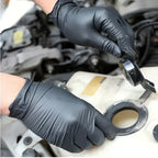 Black Nitrile Disposable Gloves – Latex-Free, Textured Grip